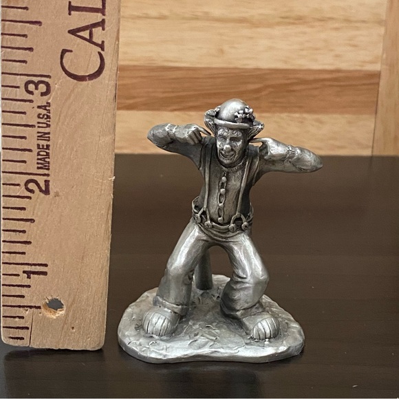 Vintage 1980 Hudson Pewter Keim Dynamite Clown Collectible Mini Pewter Figurine - Picture 7 of 12
